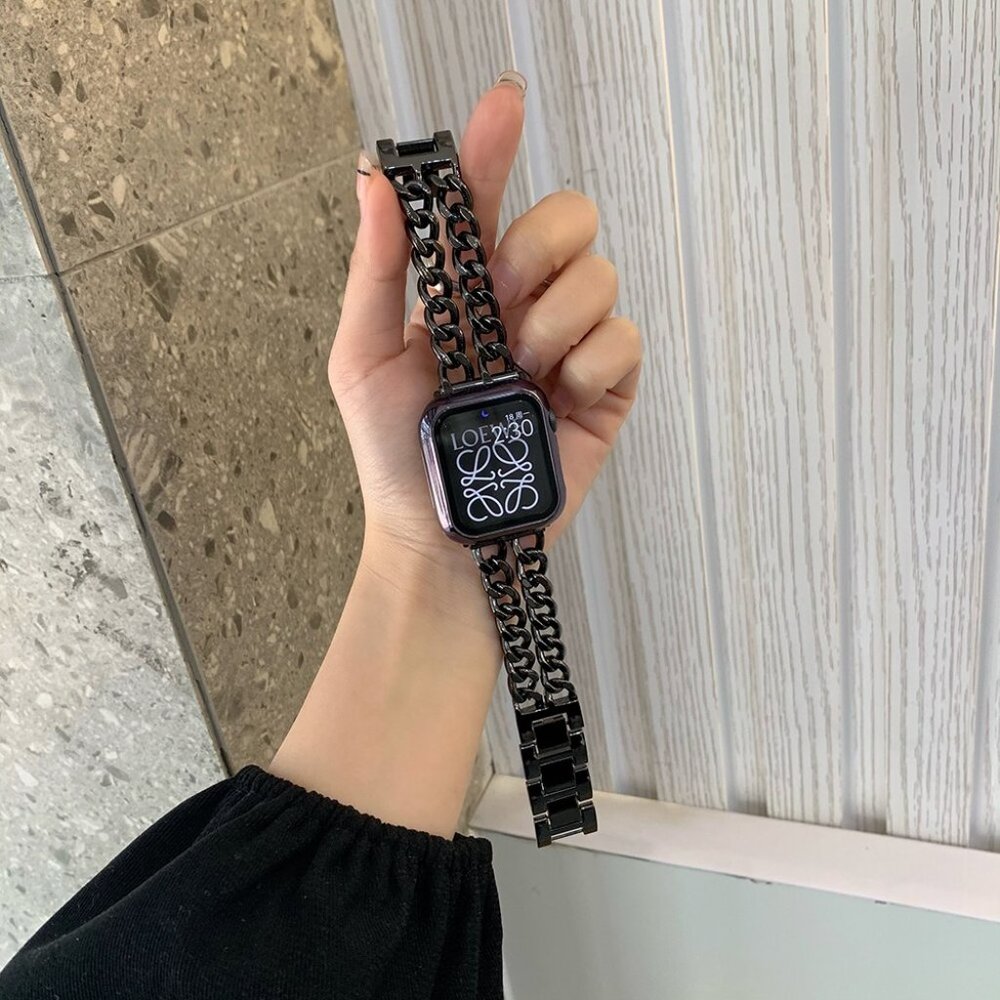 NEW Adjustable Stainless Wrist Strap Band For Apple Watch - Black